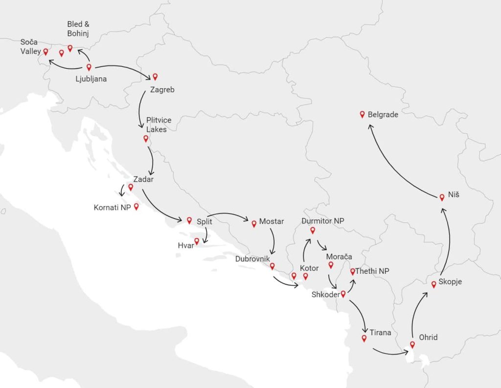 Avventura nei Balcani 21 giorni