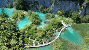 Plitvice lakes boardwalks