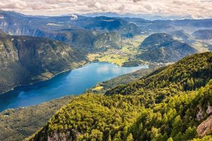 Vogel view on Lake Bohinj